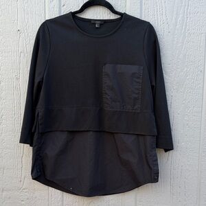 COS Oversized Woven-Jersey Top Size: S